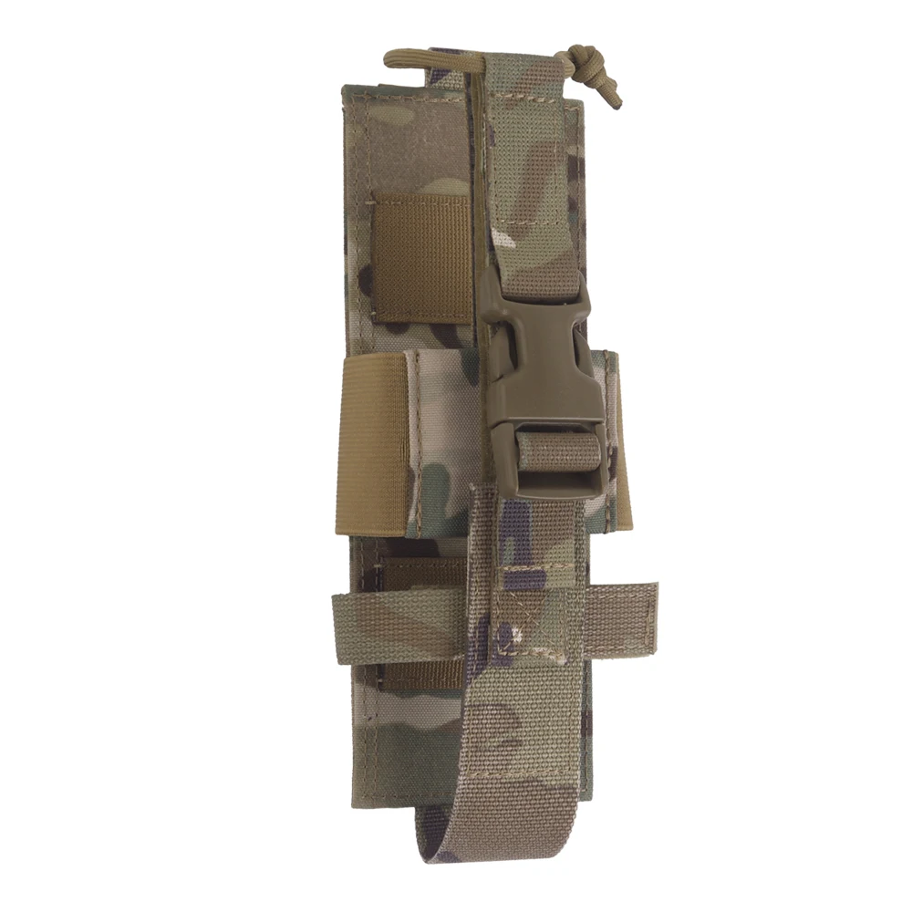 Tactical R Series Style Radio Pouch Molle Walkie Talkie Bag Water Cup Storage Pack with Quick Release Buckle Elastic Rope Shock