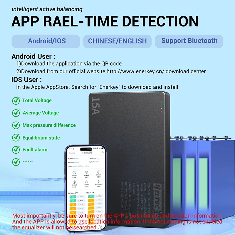 4A/10A/15A/20A Smart Active Balancer 2-24S Lifepo4 / Li-ion/ LTO Battery Equaliz