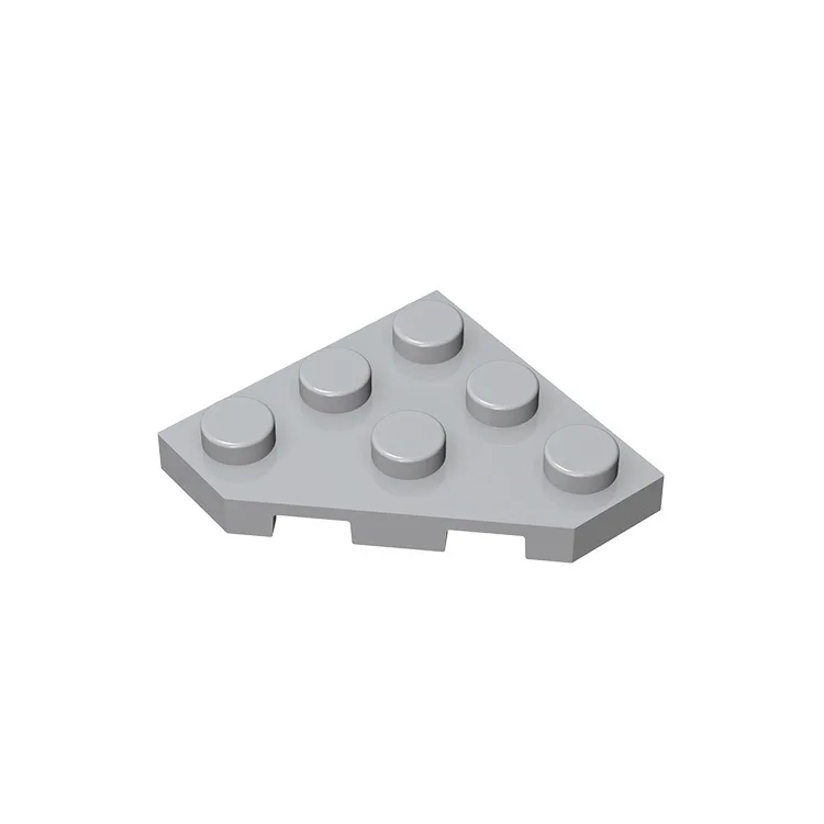 20 stücke Kompatibel MOC Ziegel Teile 2450 Keil Platte 3x3 Cut Ecke Bord Baustein Partikel Assmble DIY Kind gehirn Spielzeug Geschenk – Detail 5