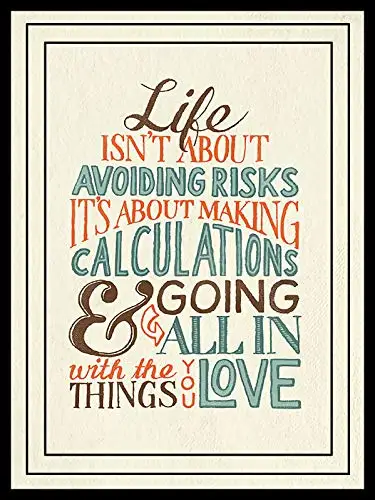 

Life is About Avoiding Risks Metal Tin Sign Retor Wall Decor Tin Sign 8x12 Inch