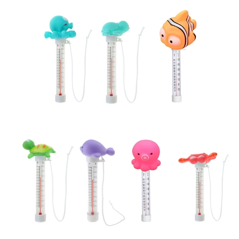 D0AD 해양 동물 부동 수영장 온도계 야외 A] 수족관 물고기 연못 스파 측정 