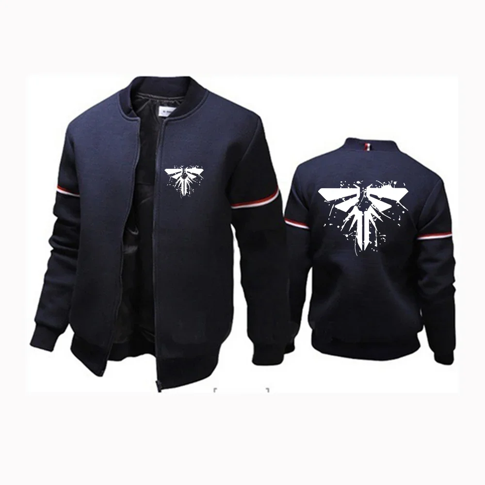 

The Last of Us 2024 printing Men's new Flying Jacket Casual Zipper Long Sleeve Harajuku Windproof Popular Cotton Solid Coat Tops
