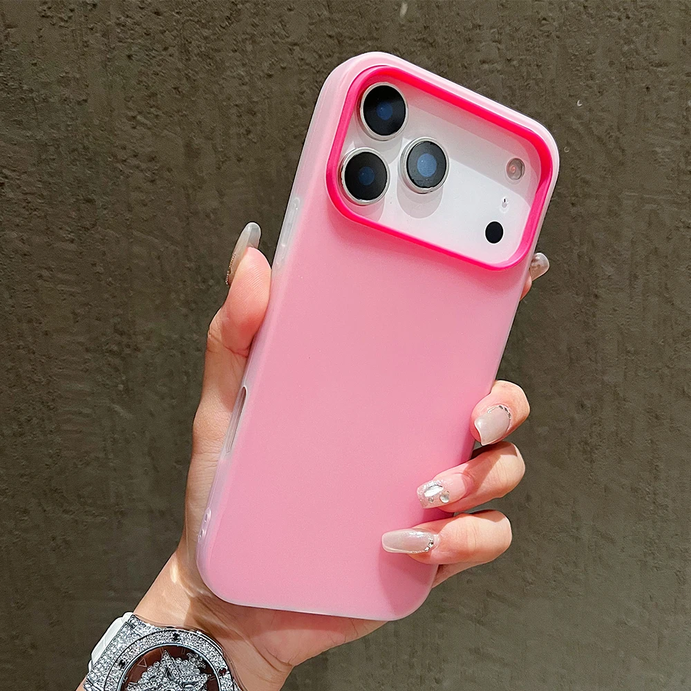 Luxury Matte Candy Color Soft Phone Case with Shockproof Silicone Bumper Cover