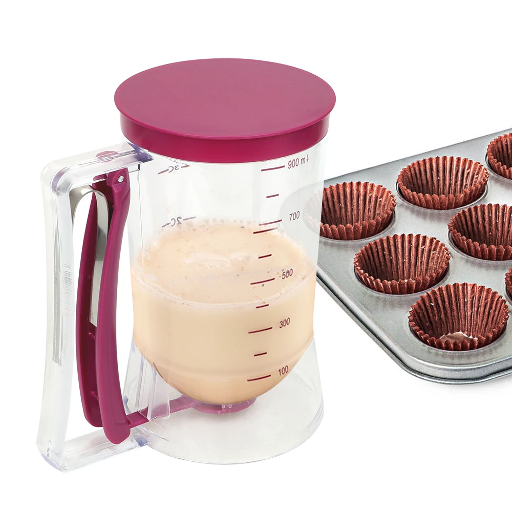 900ml Batter Flour Dough Dispenser For Biscuit Muffins Cupcake Scoop Cream  Hopper Paste Dispenser For Pancake - AliExpress