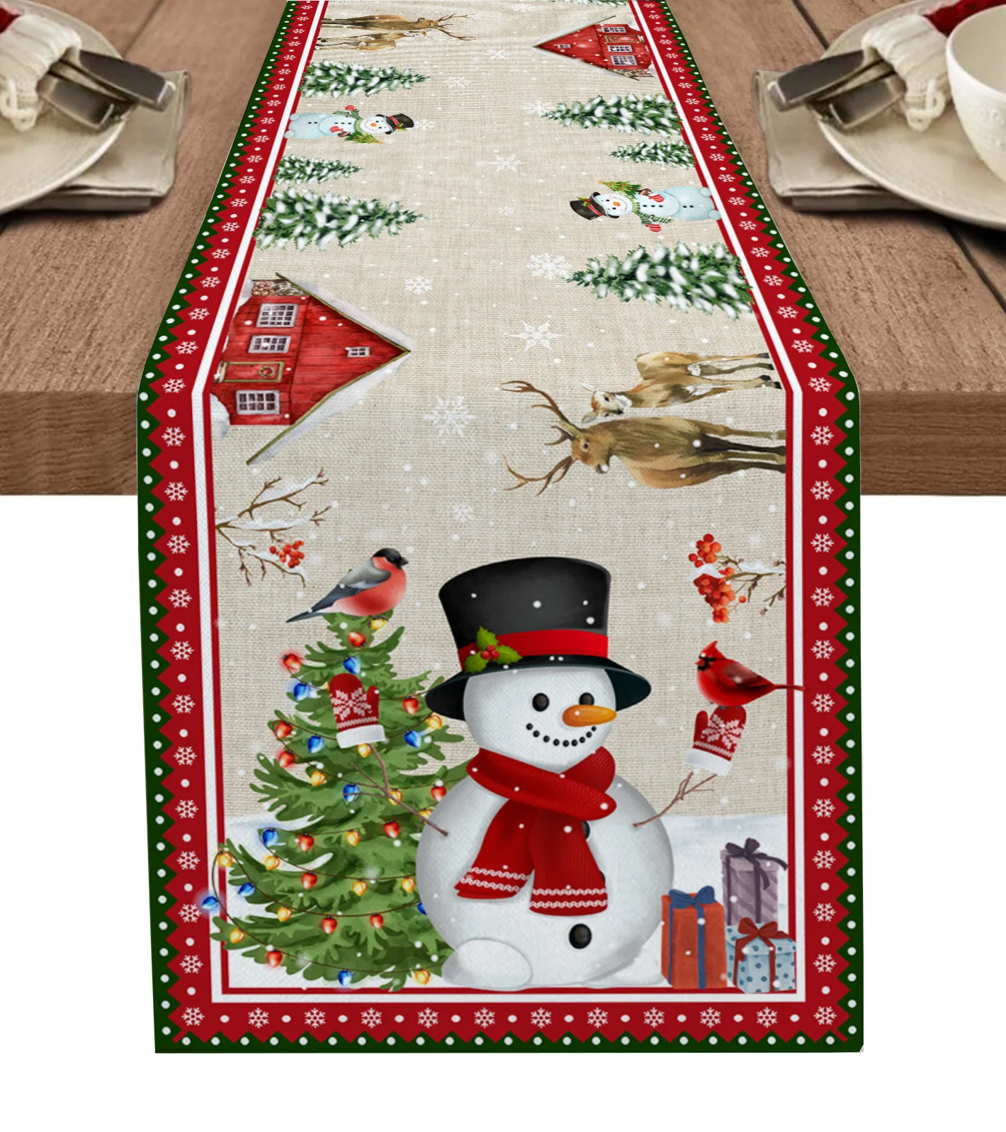 https://ae01.alicdn.com/kf/S0617e23a20b746cfbc8b4c5ea66a850eR/Christmas-Snowman-Snowflake-Modern-Table-Runner-Wedding-Decor-Linen-Table-Runner-for-Dining-Table-Christmas-Decorations.jpg