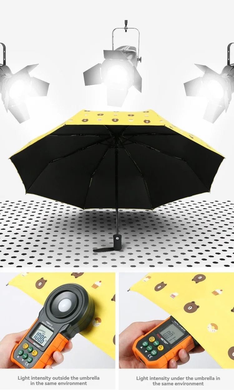 New Bear Umbrella Vinyl Sun Protective Sunshade Three Fold Automatic Umbrellas Brown Bear Umbrella Sun Umbrellas 5 S0617e37790654fe087f6d259c29e6c03o