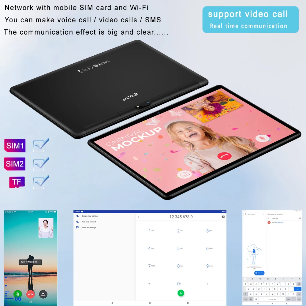 BDF 신형 10.1인치 태블릿 옥타코어 4GB 램 64GB 저장용량 듀얼심 3G 통화 가능 WiFi 블루투스 구글 플레이 탑재 태블릿 PC