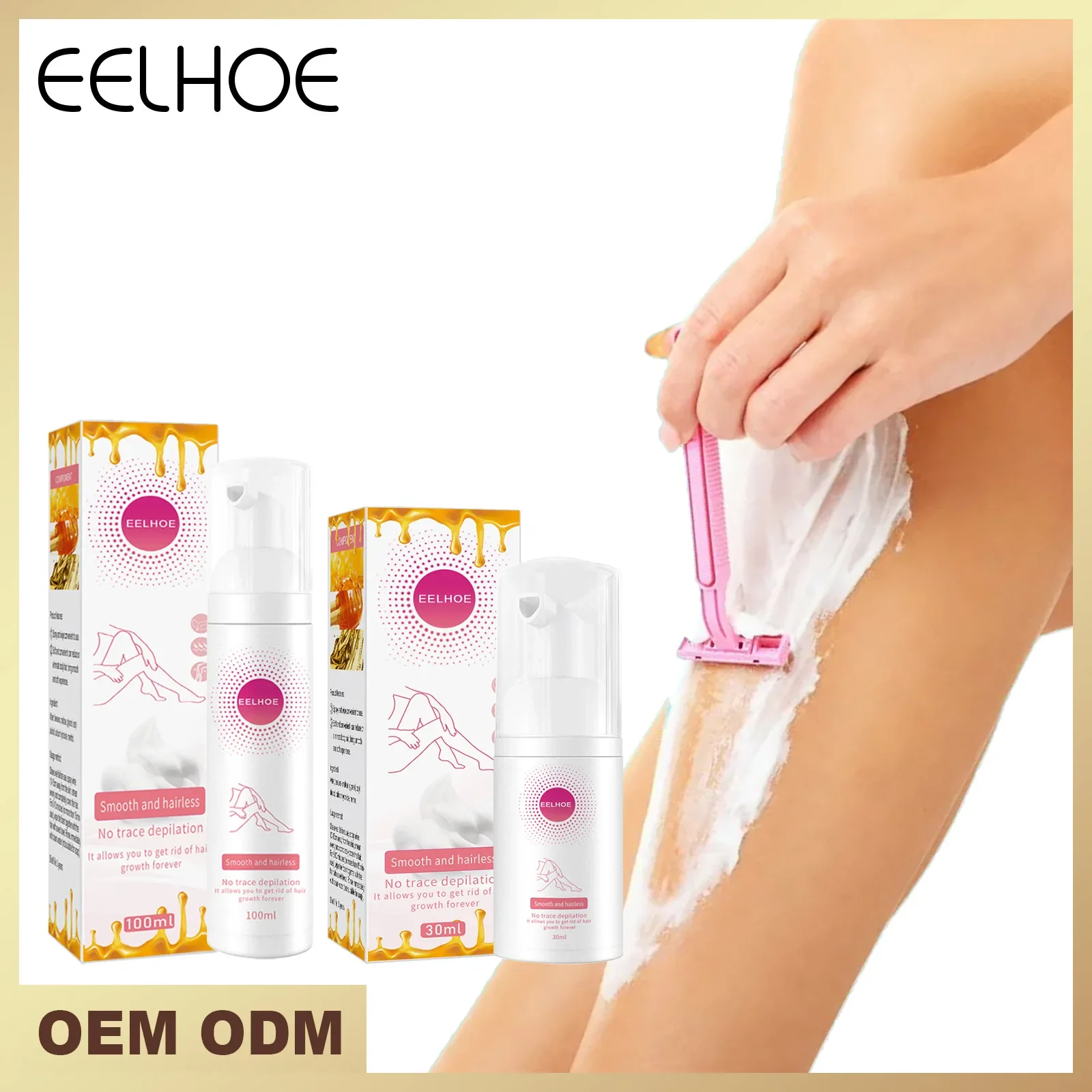 

Sdatter EELHOE Honey Mousse Hair Removal Spray Armpit Hair Moisturizing Moisturizing Foam Skin-friendly and non-irritating