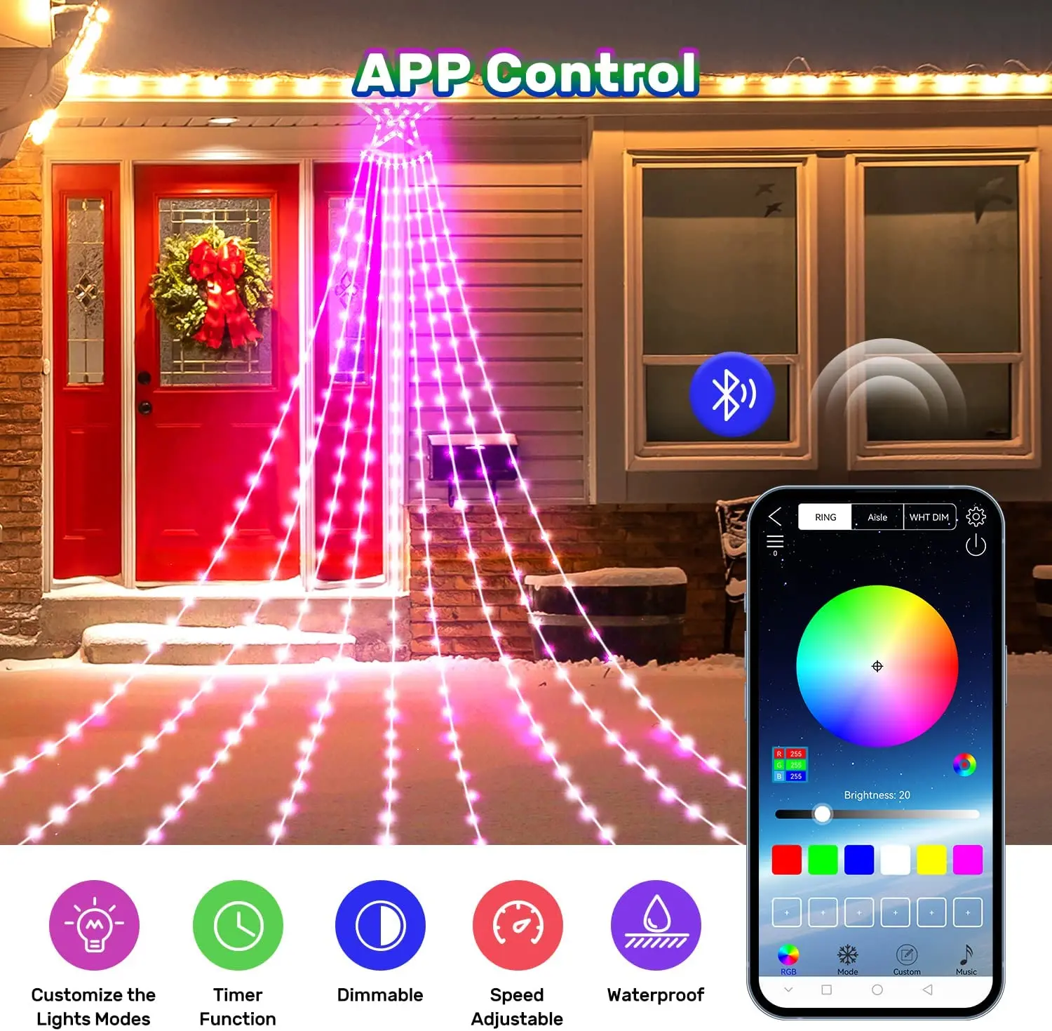 LED Fairy String Light Smart RGB APP Bluetooth Control USB for Christmas  Tree Bedroom Party Valentine's Day Decorations Navidad - AliExpress