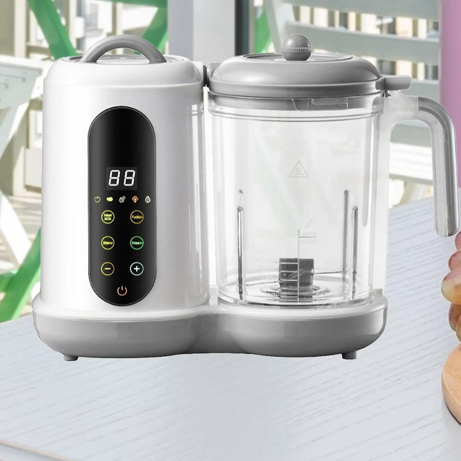 Baby Food Steamer Touch Screen Control Puree Machine Blending Multifunctional Cooking with Digital Timer for Home Picnic Kitchen 2