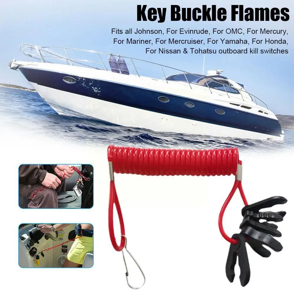 

Boat Outboard Engine Motor Lanyard Safety Kill Stop Key Switch Tether for YAMAHA Jet Ski Flameout Rope Personal Watercraft