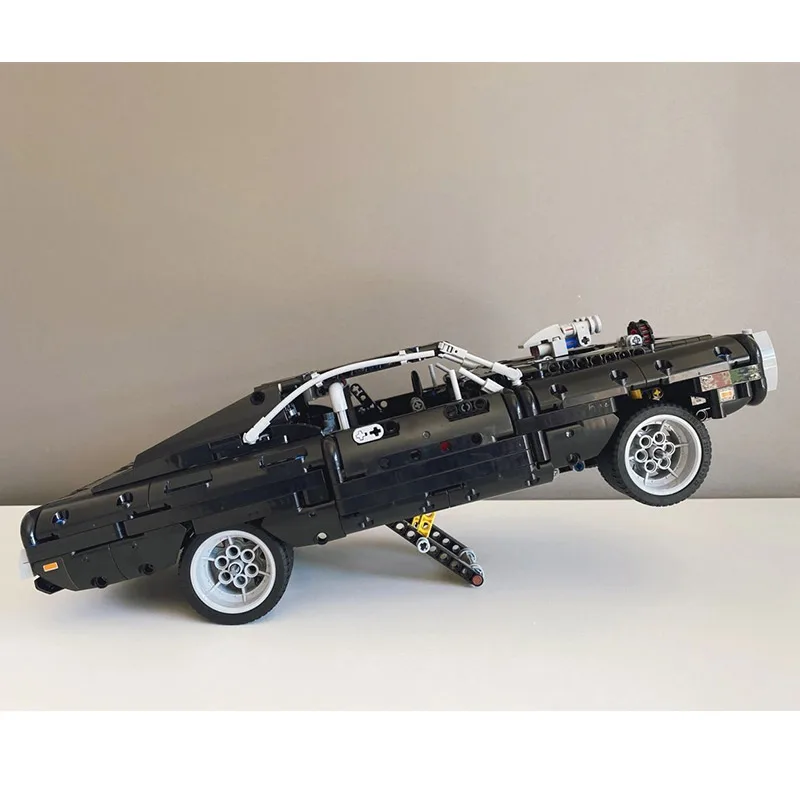1077PCS Technical Dodge Charger Racing Car Model Building Blocks 42111 Bricks Toys in Movie Fast Furious Gift For Boys Kids 5