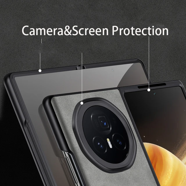 310504-88d35d.jpg غطاء خلفي من جلد البولي يوريثان غير اللامع لهاتف Honor Magic V3 FCP-AN10