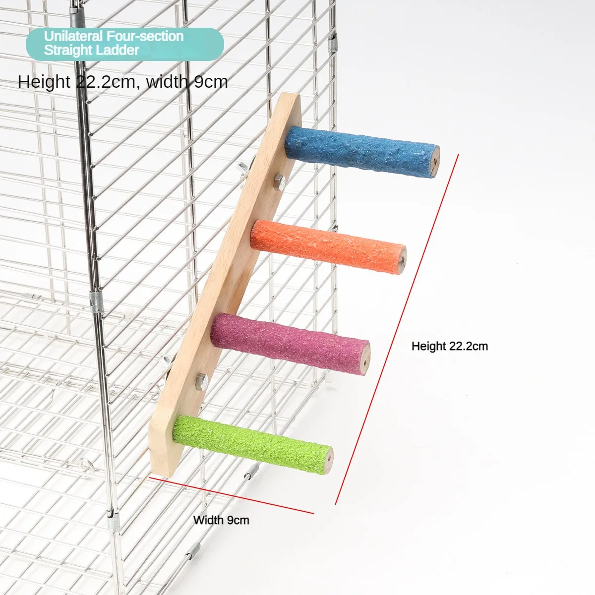 4/6/8 Step Bird Climbing Ladder Pet Interactive Ladder Parrot Grinding Claws and Teeth Climbing Toy Interactive Bird Accessories 6