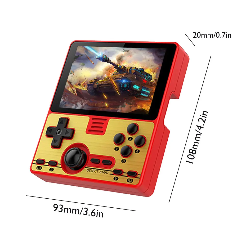 ALLOYSEED RGB20 3.5" IPS Full-Fit Screen Built-in Wifi Module Retro Game Handheld Console Multiplayers Open-Source Game Player 