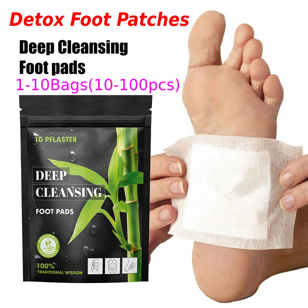 Herbal Deep Cleansing Foot Pad Detox Foot Patches Pad For Stress Relief Deep Sleep Body Toxins Feet Slimming Sticker foot detox patches