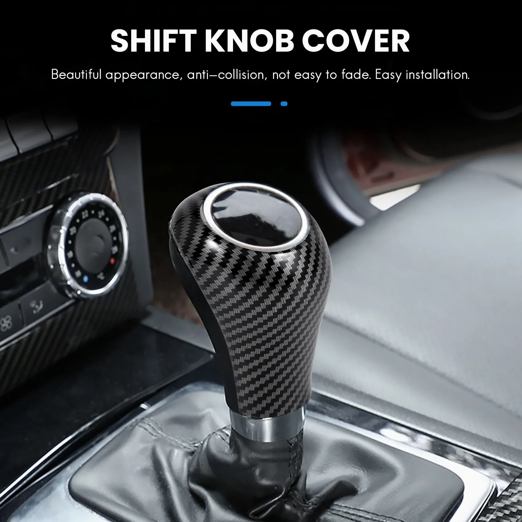 

Carbon Fiber Gear Shift Knob Cover for Mercedes-Benz W204 W212 a C E G GLS Class