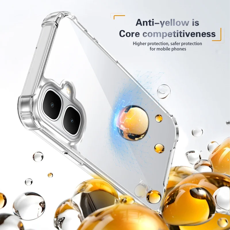 Durable Anti-Fall Acrylic Clear Phone Case with TPU+PC Protection