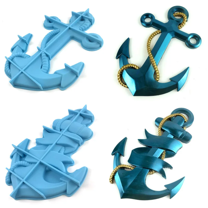 Semi-stereo Anchor Craft Resin Mold DIY Casting Desktop Wall Decoration Epoxy Resin Silicone Mold Resin Accessories