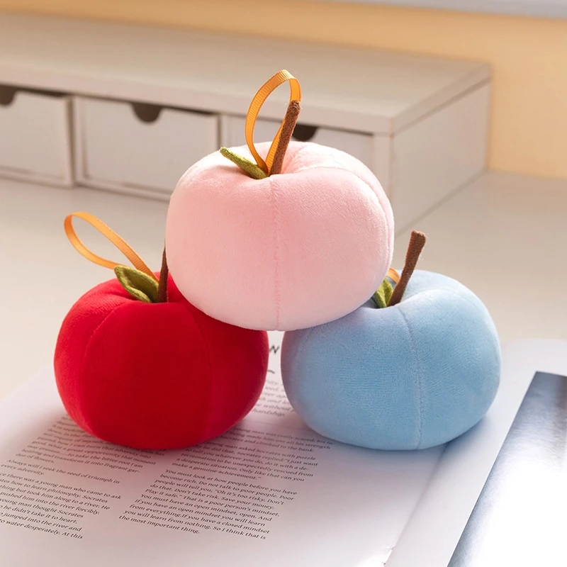 Hot Green Red Apple Plushies Fidget Fruit Plush Toy Soft Stuffed Plushie Doll Education Toy Room Decoration Ornaments