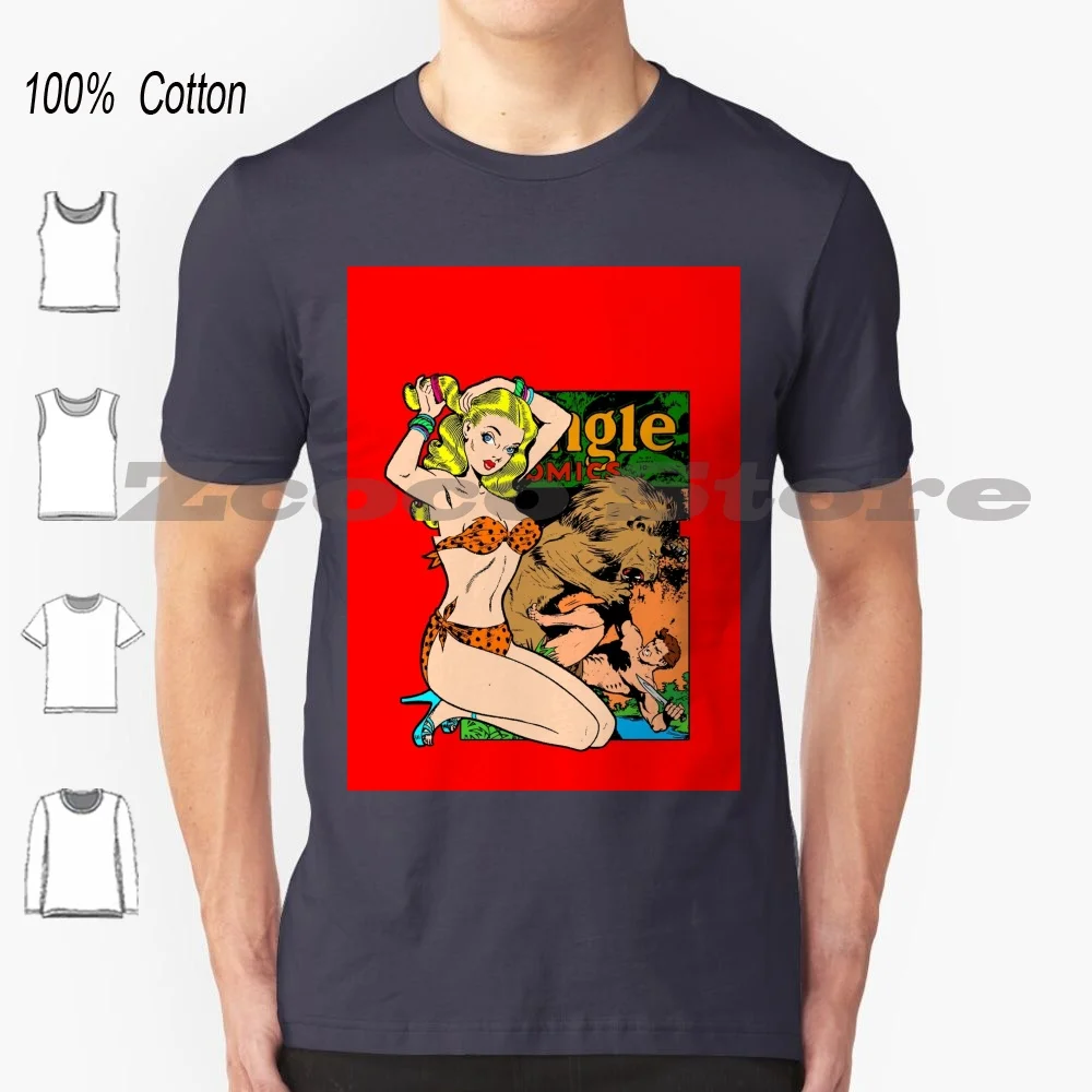 Jungle Queen (Versione 1) T-Shirt 100% Cotone Uomo Donna Modello Personalizzato Jungle Queen Tarzan Sheena Queen Of The Jungle