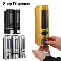 400ML Shower and Lotion Dispenser Waterproof Shampoo Shower Gel Container Wall Mount with Clear Window for Home Hotel Restaurant 1