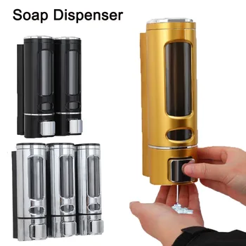 Dispenser per doccia e lozione da 400 ml Contenitore per gel doccia per shampoo impermeabile Montaggio a parete con finestra trasparente per ristorante di hotel domestici 1
