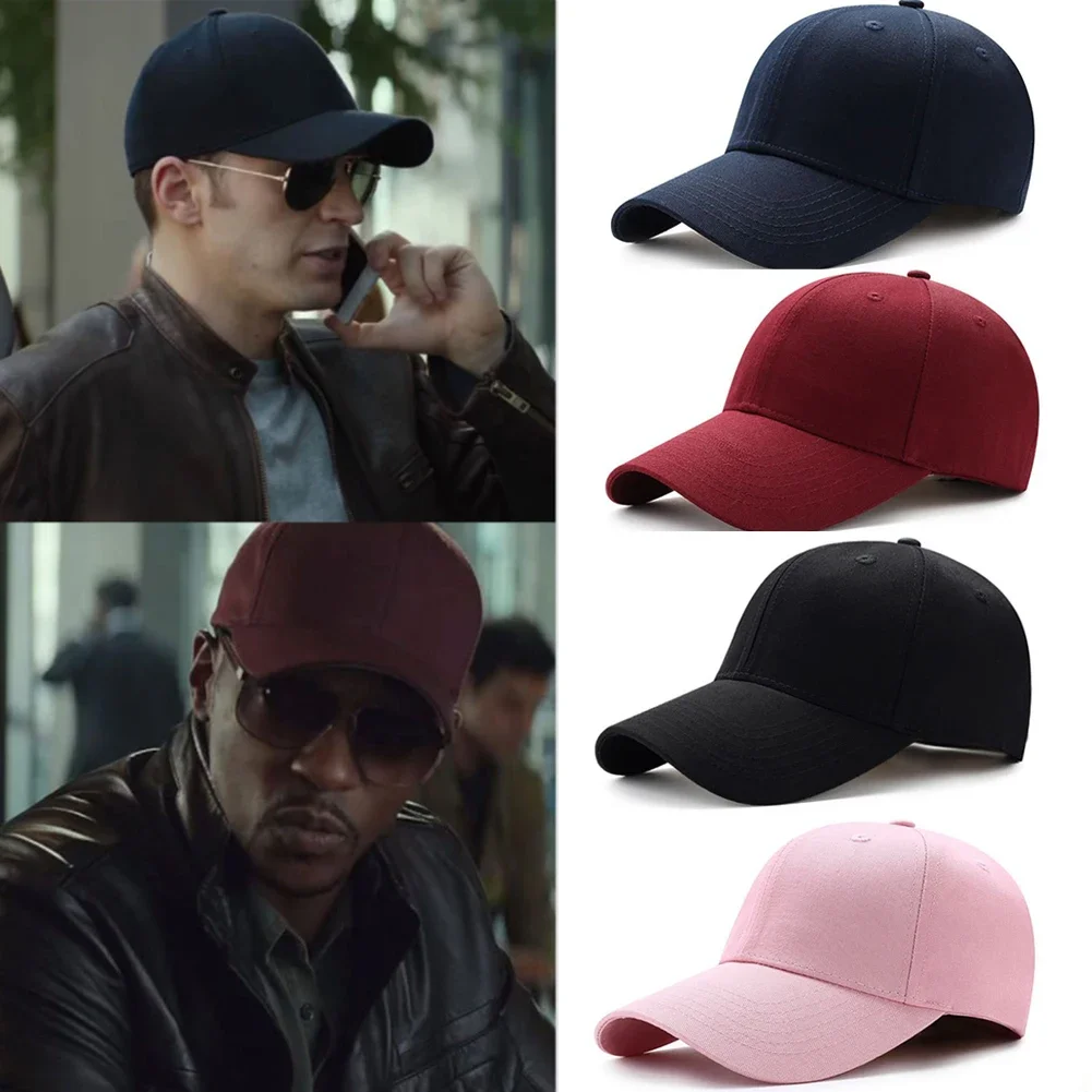 Men Women Fashion Casual Simple Baseball Cap Solid Color Cotton Hat Black Pink White Wine Red Blue Snapback Best Selling