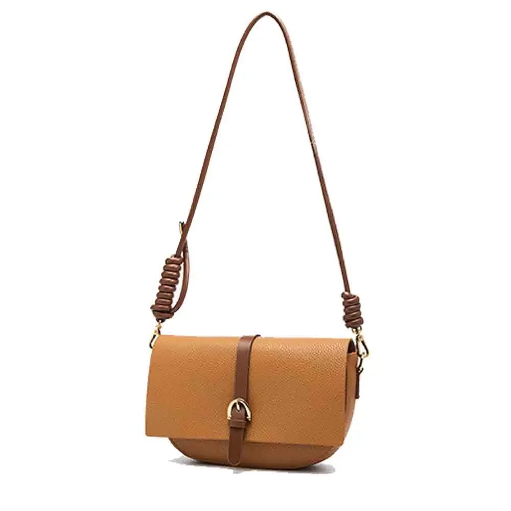 

MS Luxury Cow Leather Shoulder Bag for Women Messenger Satchel Bags Semicircle Saddle Cross Body Handbag French Lady Purse 2023