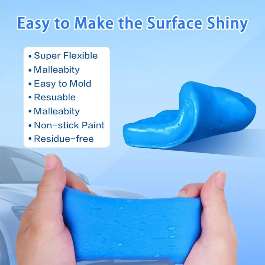 Magic car wash mud powerful stain remover for all vehicles blue rubber clay dirt cleaner for glass and body details