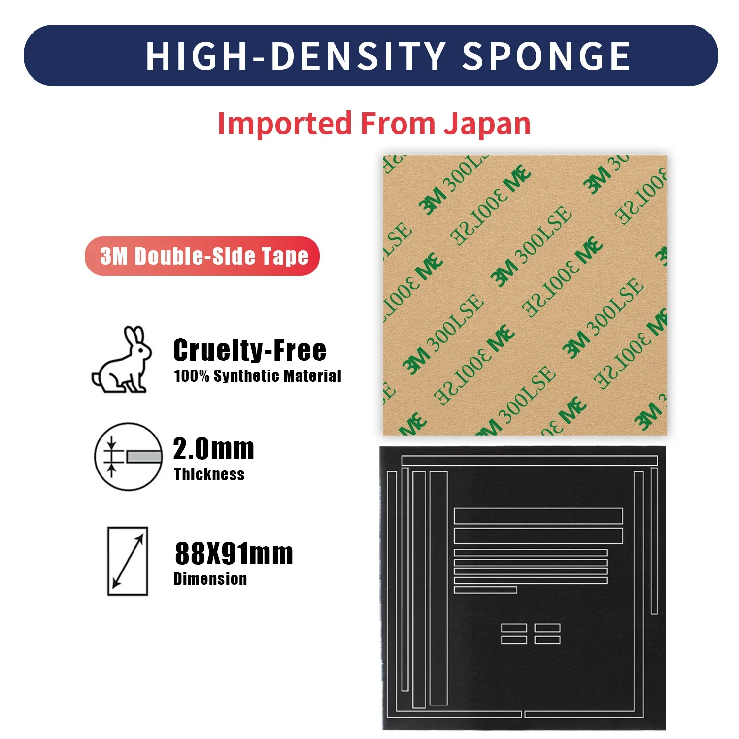 eTone Pre-cut Light Seal Foam Sponge Replacement Repair Kits for Mamiya M645/M645 J/M645 1000S Camera Accessories