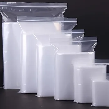 100-Pack Disposable Plastic Bags,Clear Zipper Lock Bags for Food Storage Travel, Keep Items Fresh & Dry, Multi-Purpose Organizer 1