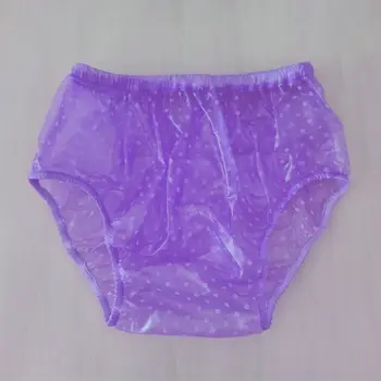 부드러운 플라스틱 방수 PVC 요실금 바지, 재사용 가능한 성인 기저귀 코트, 기저귀 투명 도트