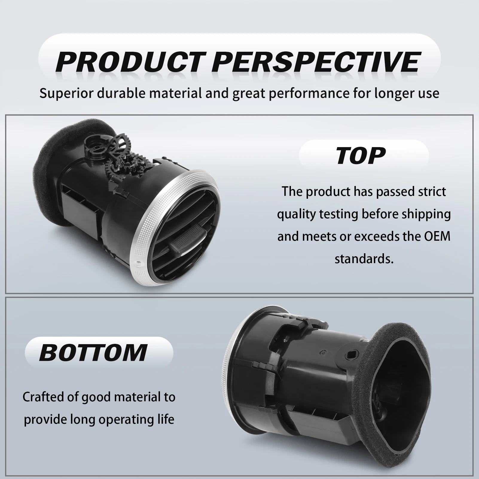 8P0820901C 아우디 A3 S3 8P (2008-2012년식) 차량용 전면 대시보드 에어컨 통풍구, 교체용 에어벤트