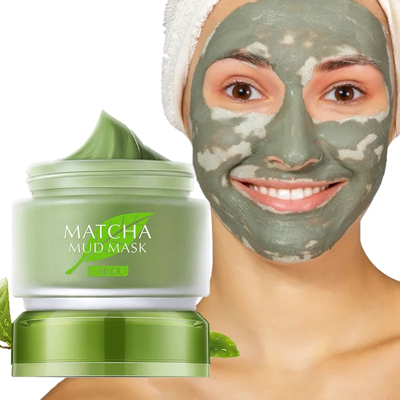 

Matcha Green Clay Mask Deep Cleansing Oil Control Moisturizing Whitening Moisturizing Exfoliating Volcanic Mud Skin Care 85g