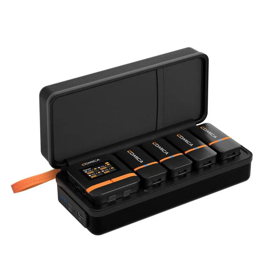 Vimo Q Four-channel Mini Wireless Lavalier Microphone System with 4 Transmitters