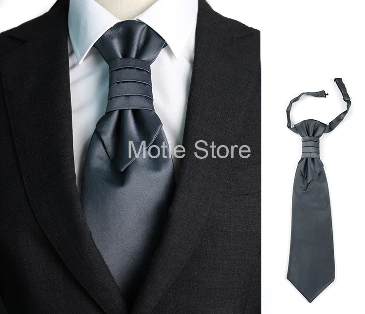 Neuestes Herren-Krawatten-Brosche-Set in einfarbiger Farbe, rot, verstellbare Krawatte, luxuriöse Edelstein-Brosche, klassischer Anzug, Smoking, Bräutigam, Hochzeitsaccessoire – Detail 7