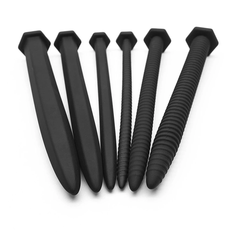 6 Size Penis Plug Silicone Urethra Catheter Soft Male Masturbator Tube Urethral Stretcher Urethral Sound Dilator Adult Sex Toys penis sex toys