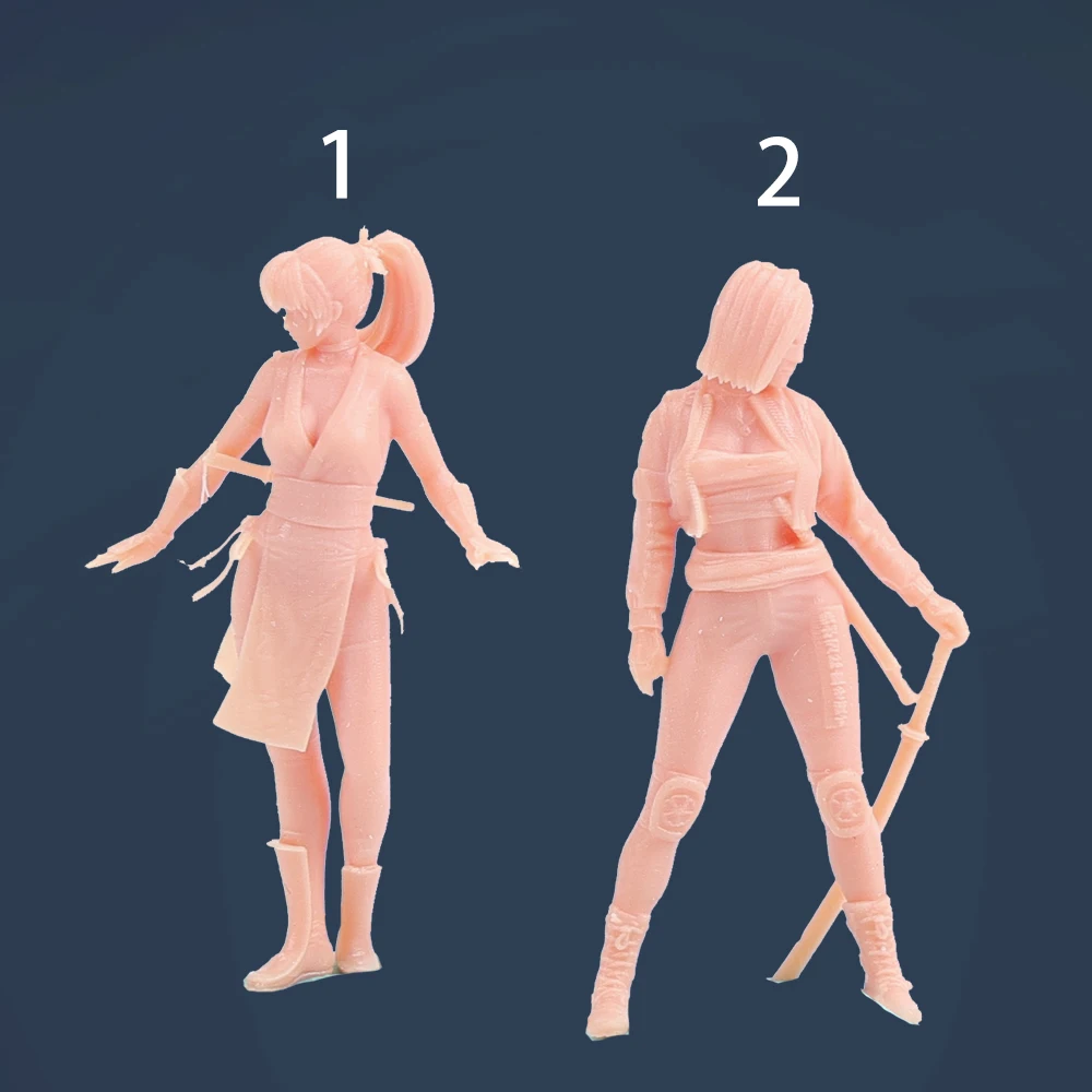 1/64 Figura Two Armed Ladies 1:43 1/35 Sexy Beauty Resin Model Miniature Garage Kit Deve Essere Colorato Da Solo