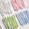5Pcs Simplicity Transparent Gel Pen Set Solid Color Quick Drying Neutral Pens Lovely Student Stationery School Office Supplies