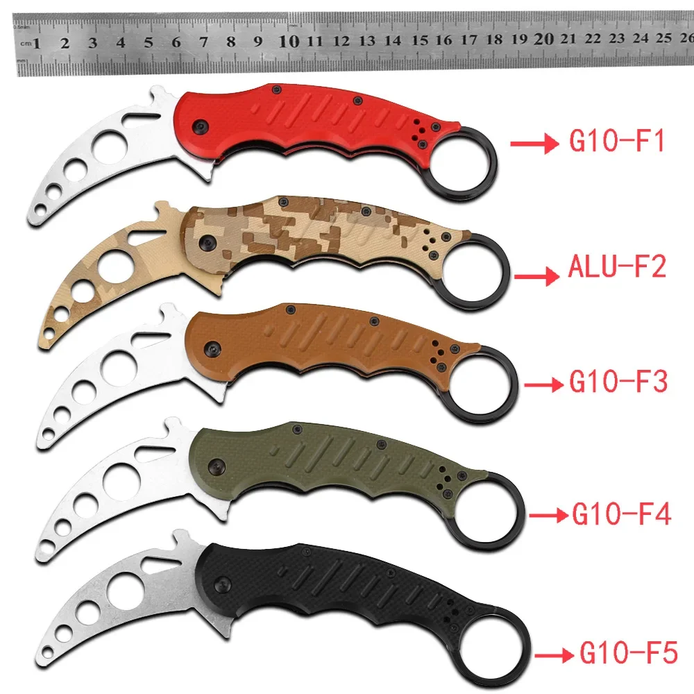 Allenamento Esercizio Artiglio Coltello Pieghevole Karambit G10 Manico Sopravvivenza Coltello Pieghevole Strumento Tascabile Edc Più Venduto Spedizion