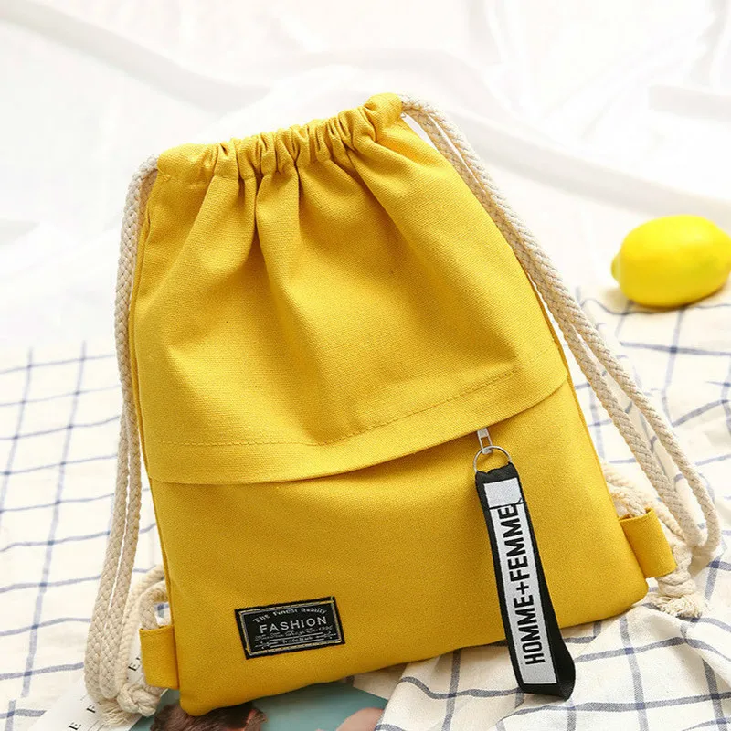 Sac à dos à cordon de serrage canvas pour pêche - Backpack double bretelles portable pour hommes et femmes