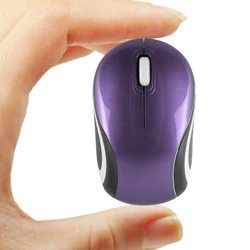 Charming Ergonomic Wireless USB Mouse - Portable Optical Design (Purple)