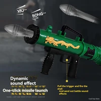 Children Jedi Rocket Launcher Manual Launcher Safe Toy Guns Weapon Luminous Sounds Shooting Mortar Toys for Boys Birthday Gifts 2