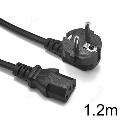 Universal EU Plug Power Cable with IEC C5 C13 Adapter Extension Cord (1.2m C13 plug)