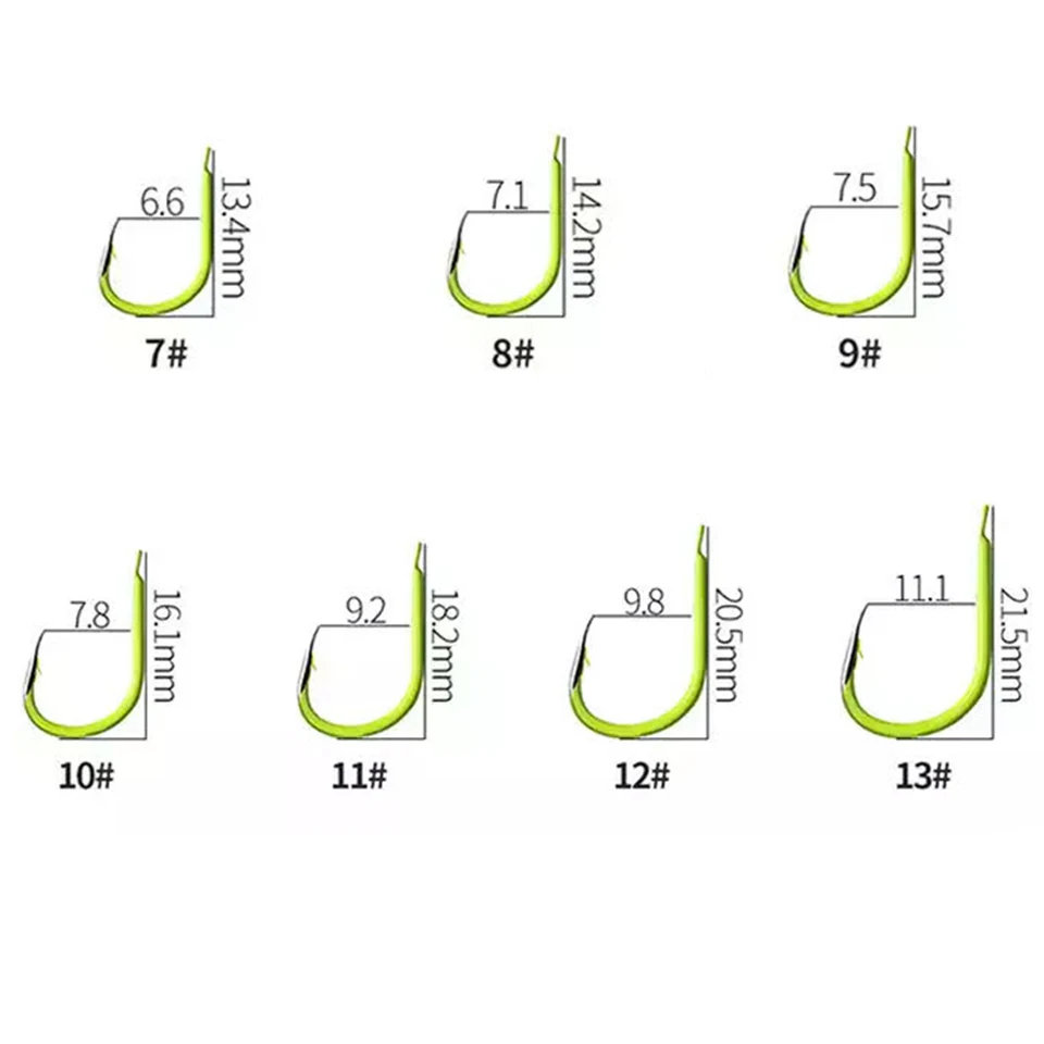 5pcs/lot Double Barbed Hook 7#-13# High Carbon Steel Fishing Hooks with PE  Line Carp Fishing Accessories