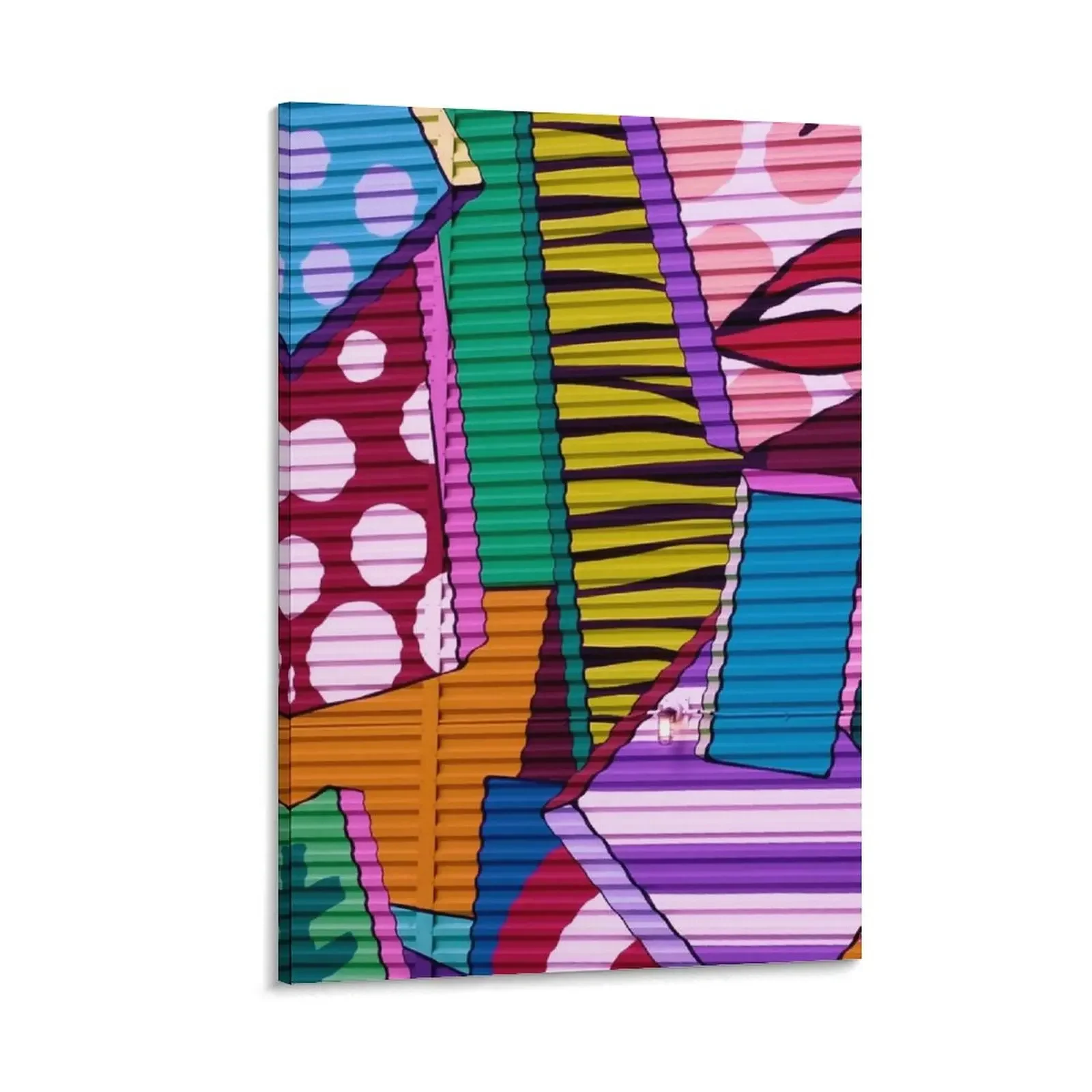 

Pop Art LIps and Shapes Canvas Painting luxury home decor aesthetic room decor decor