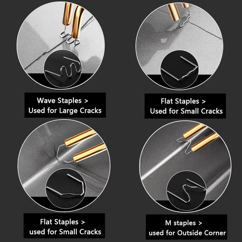 200W Plastic Welder 400/1200PCS Hot Staples 2 in 1 Car Bumper Repair  Plastic Welding Repair Kit with 2PCS Smoothing Tips 5