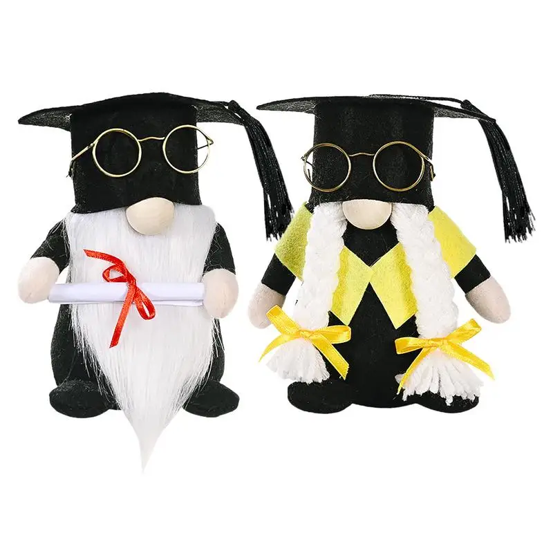 

Graduation Gnome Plush Figurines Gnome Plush Desktop Cloth Props Plus Elastic Dwarf Doll With Graduation Theme Desktop Decor