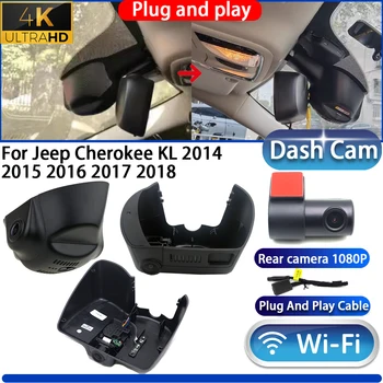 Telecamera DVR 4K UHD 2160P per Jeep Cherokee KL 2014-2018, Plug and Play con Visione Notturna